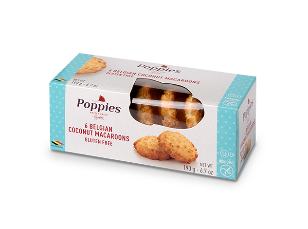 Poppies Mini Coconut Macaroons With Real Belgian Chocolate 700g