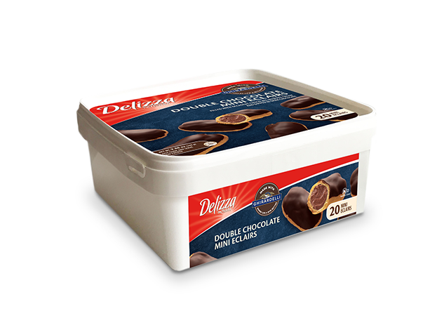 Ghirardelli Double Chocolate Mini Eclairs 20-Count - Delizza